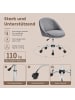 SONGMICS Bürostuhl Lenna in Schiefergrau - (B)60 x (H)(80-90) x (T)60 cm