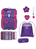 Scout Neo Superflash Extreme Schulranzen-Set 4-tlg. Heartbeat in lila
