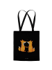 Mr. & Mrs. Panda Schultertasche Füchse Liebe ohne Spruch in Schwarz