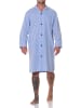 NORMANN Langarm Nachthemd gewebt - 88890 in hellblau
