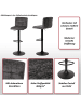 MCW 2er-Set Barhocker G87, Dunkelgrau