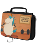 Mr. & Mrs. Panda Make-Up Tasche Einhorn Fitness Design mit Spruch in Weiß