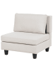 Beliani 6-tlg Modulsofa UNSTAD in Beige/Schwarz