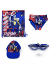 Sonic Sonic 4-teiliges Strandset (Turnbeutel+Baseballkappe+Badehose+Schwimmb