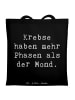 Mr. & Mrs. Panda Shopping Tasche Spruch Krebs Phasen mit Spruch in Schwarz