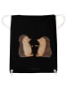 Mr. & Mrs. Panda Stofftasche Igel Liebe ohne Spruch in Schwarz