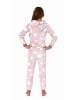 NORMANN Schlafanzug Jumpsuit Overall Sterne Coralfleece - 76803 in rosa