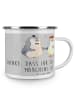 Mr. & Mrs. Panda Camping Emaille Tasse Gastgeschenke Märchen mit... in Heather Grey