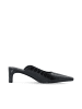 Bianco Mules in BlackCroco