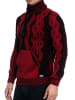 Rusty Neal 1/2 Zip Pullover im Kontrast Design  in Rot / Schwarz