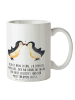 Mr. & Mrs. Panda Jumbo Tasse Pinguin Liebe mit Spruch in Weiß