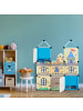 relaxdays Steckregal Ritterburg in Bunt - (B)110 x (H)128 x (T)37 cm