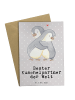 Mr. & Mrs. Panda Glückwunschkarte Pinguin Bester Kuschelpartner ... in Grau Pastell