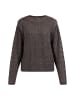 DreiMaster Vintage Damen Strick Pullover in Dunkelbraun