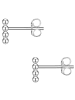Glanzstücke München Ohrstecker Kreuz Sterling Silber in silber