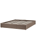 Beliani Doppelbett DINAN in Beige/Schwarz - (W) 187 x (H) 31 x (L) 214 cm