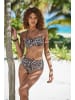 LASCANA Highwaist-Bikini-Hose in braun-bedruckt