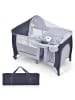 COSTWAY 4 in 1 Reisebett Babywiege Wickeltisch in Grau