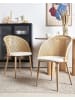 Beliani 2er-Set Esszimmerstuhl CORNELL in Braun/Beige