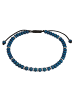 True Rebels Armband aus Edelstahl mit Hämatit in blau