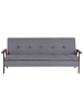 Beliani Schlafsofa TJORN in Grau/Braun - (W) 204 x (H) 84 x (L) 85 cm