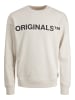 Jack & Jones Basic Sweater Langarm Shirt Rundhals Pullover JORCLEAN in Sand