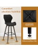 COSTWAY 2er Barhocker Set in Schwarz