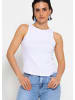SASSYCLASSY Geripptes Tank Top in Weiß