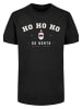 F4NT4STIC Basic Kids Tee Ho Ho Ho Santa Claus Weihnachten in schwarz