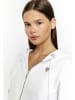 myMo Damen Zip Hoodie Cropped in Weiss
