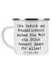 Mr. & Mrs. Panda Trinkbecher Spruch Erzieher-Dank mit Spruch in Weiß