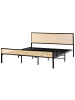 Beliani 2-tlg Doppelbett AVANTON in Schwarz/Braun