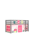 58 aufm Kessel KINDERBETT Karolina 210x114x106 Massivholz Grau Textilset Spring 3