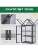 Outsunny Gewächshaus 70,5L x 42B x 132H cm Grau