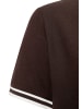 More & More sportives Blusenshirt, Kontrastabschlüsse in brown