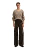 Marc O'Polo Lederhose wide in Burnt Coffee