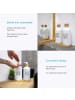 Intirilife 3-teiliges Seifenspender Set aus Glas und Bambus in Weiß