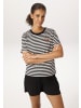 Aniston CASUAL T-Shirt in schwarz-wollweiß-orange-gelb