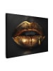 MuchoWow Leinwand bilder Goldene Lippen (BxH)