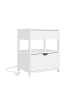 SoBuy Nachttisch in Reinweiß - (W) 38 x (H) 55 x (L) 45 cm