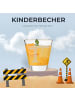 LUXENTU 3er Set Kinderbecher Baustellenfahrzeuge in 215 ml in transparent