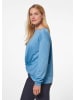MADELEINE Sweatshirt mit Knoten-Drapierung in pazifikblau