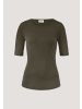 Hessnatur Softrib T-Shirt in vintage oliv