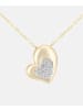 Diamant L'éternel Halskette mit Anhänger aus 375 Gelbgold mit Diamant Herz-Design