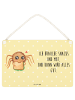 Mr. & Mrs. Panda Türschild Spinne Agathe Sandwich mit Spruch in Gelb Pastell
