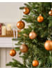 Beliani 48er-Set Weihnachtsbaumkugeln LOVATNET in Kupfer