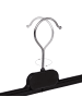 relaxdays 12 x Hosenbügel in Schwarz - (B)35,5 x(H)15 x(T)2,5 cm