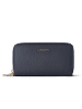 Lazarotti Bologna Leather XL Double Zip-Around Geldbörse RFID Leder 20 cm navy