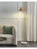 Beliani Stehleuchten MOCAL in Gold/Weiß - (W) 35 x (H) 155 x (L) 28 cm