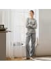 REDBEST Single-Jersey Schlafanzug in grau meliert